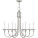 Cranford 8 Light 30 inch Brushed Nickel Chandelier Ceiling Light