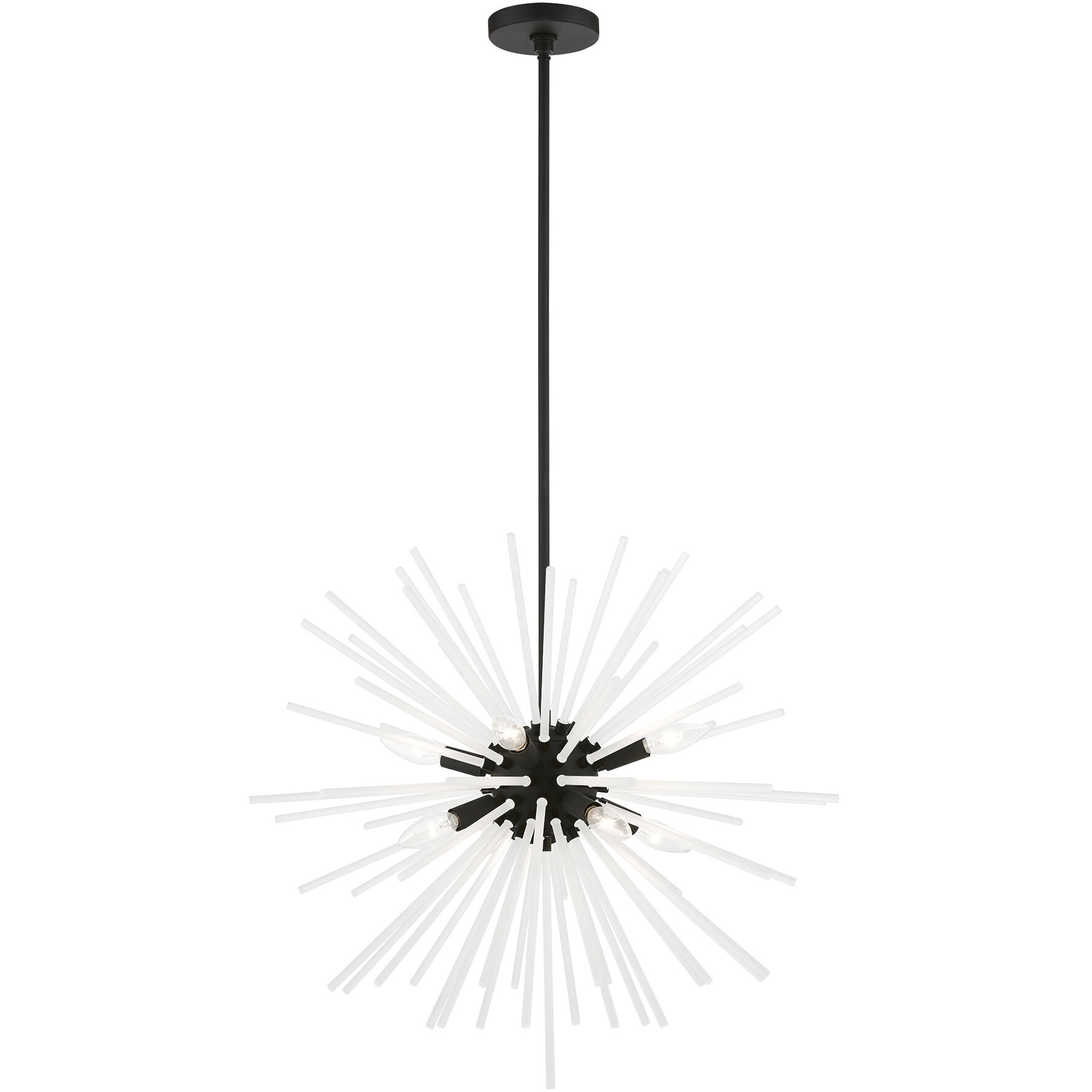Uptown 8 Light 26 inch Black Pendant Chandelier Ceiling Light