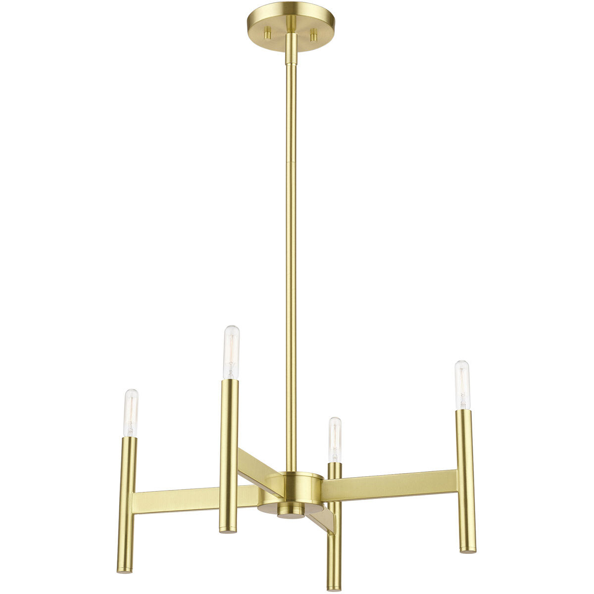 Copenhagen 4 Light 20 inch Satin Brass Chandelier Ceiling Light