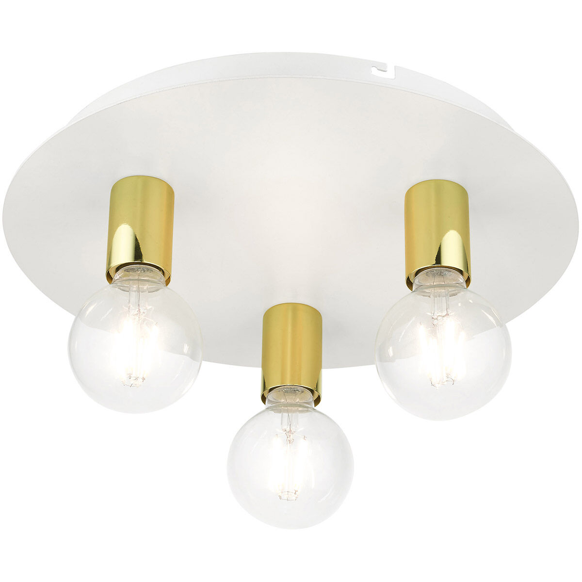 Hillview 3 Light 14 inch White Flush Mount Ceiling Light