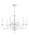 Williamsburgh 6 Light 24 inch White Chandelier Ceiling Light
