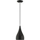 Allison 1 Light 6.25 inch Shiny Black Mini Pendant Ceiling Light