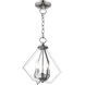 Prism 2 Light 11 inch Polished Chrome Convertible Mini Chandelier/Ceiling Mount Ceiling Light