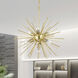 Tribeca 7 Light 25 inch Soft Gold with Polished Brass Accents Pendant Chandelier Ceiling Light