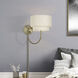 Manorwood 17.5 inch 60 watt Antique Brass Swing Arm Wall Lamp Wall Light