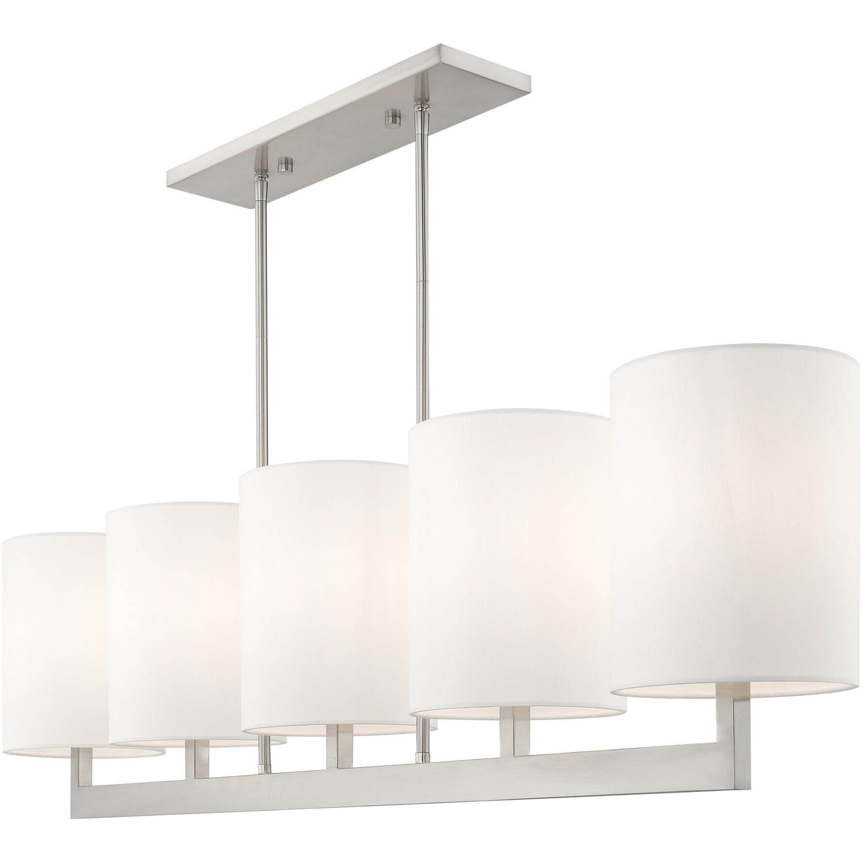 Hayworth 5 Light 49 inch Brushed Nickel Linear Chandelier Ceiling Light