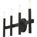Copenhagen 4 Light 24 inch Black ADA Vanity Sconce Wall Light