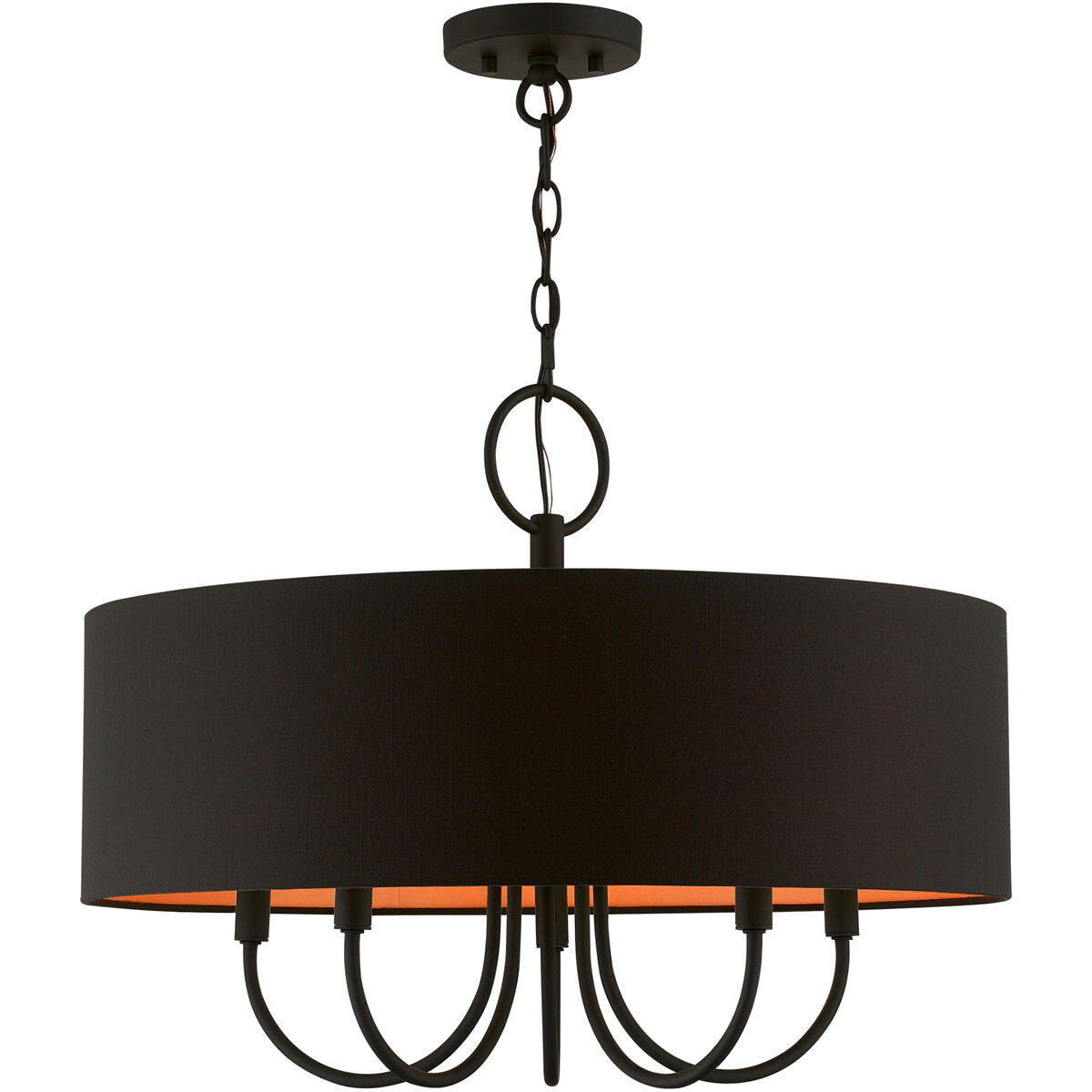 Bradhurst 5 Light 23 inch Black Pendant Chandelier Ceiling Light