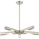 Acra 5 Light 28 inch Brushed Nickel Chandelier Ceiling Light