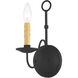 Heritage 1 Light 5 inch Black Wall Sconce Wall Light