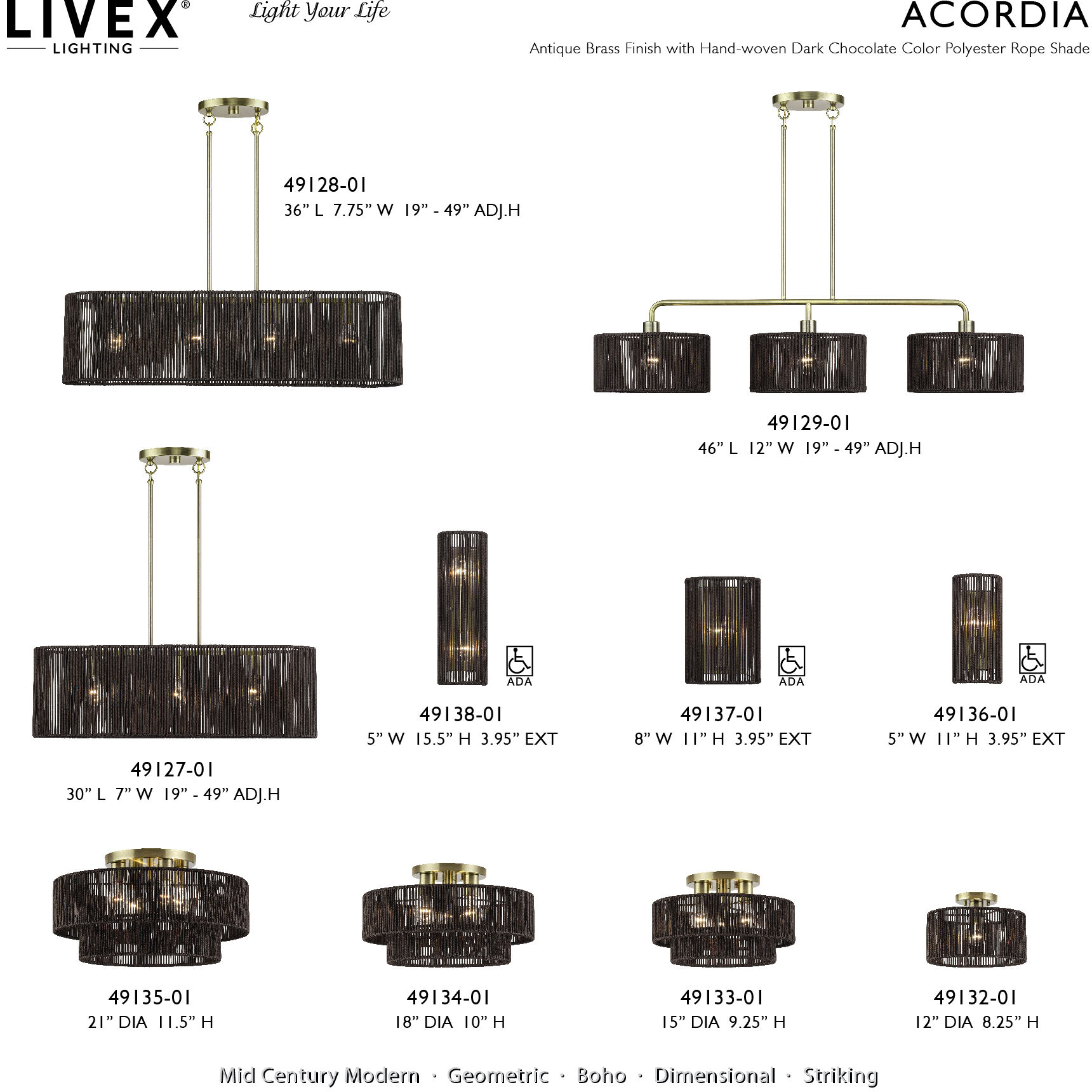 Acordia Wall Sconce Wall Light in Antique Brass