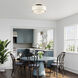 Manorwood 3 Light 18 inch English Bronze Large Semi-Flush Ceiling Light, Large