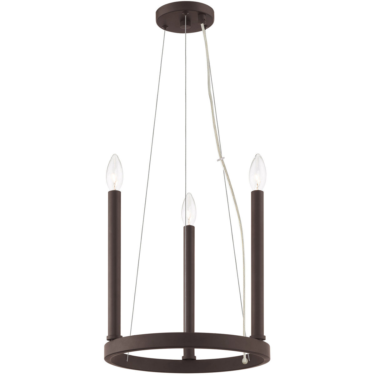 Alpine 3 Light 12 inch Bronze Mini Chandelier Ceiling Light