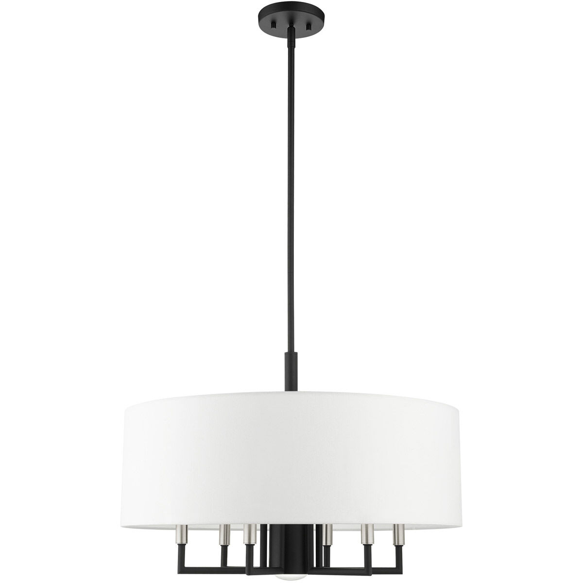 Meridian 7 Light 24 inch Black Pendant Chandelier Ceiling Light 