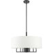 Meridian 7 Light 24 inch Scandinavian Gray Pendant Chandelier Ceiling Light