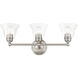 Moreland 3 Light 24 inch Brushed Nickel Vanity Sconce Wall Light