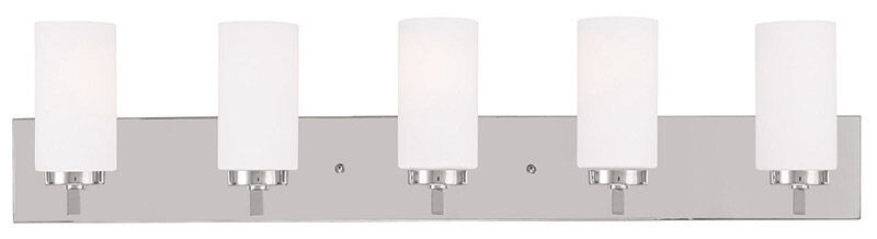 West Lake 5 Light 35 inch Polished Chrome Bath Vanity Wall Light
