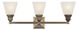 Mission 3 Light 25 inch Antique Brass Bath Vanity Wall Light
