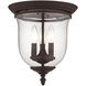 Legacy 3 Light 12 inch Bronze Flush Mount Ceiling Light