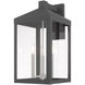 Nyack 3 Light 22 inch Scandinavian Gray Outdoor Wall Lantern