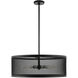 Industro 5 Light 25 inch Black with Brushed Nickel Accents Chandelier Ceiling Light