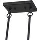 Weavington 4 Light 36 inch Black Linear Chandelier Ceiling Light, Large