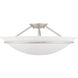Newburgh 3 Light 20 inch Brushed Nickel Semi-Flush Mount Ceiling Light