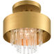 Orenburg 3 Light 13 inch Natural Brass Semi Flush Ceiling Light
