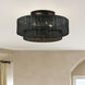 Weavington 4 Light 21 inch Black Semi Flush Mount Ceiling Light, Extra Large