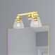 Mission 2 Light 15 inch Polished Brass Vanity Sconce Wall Light