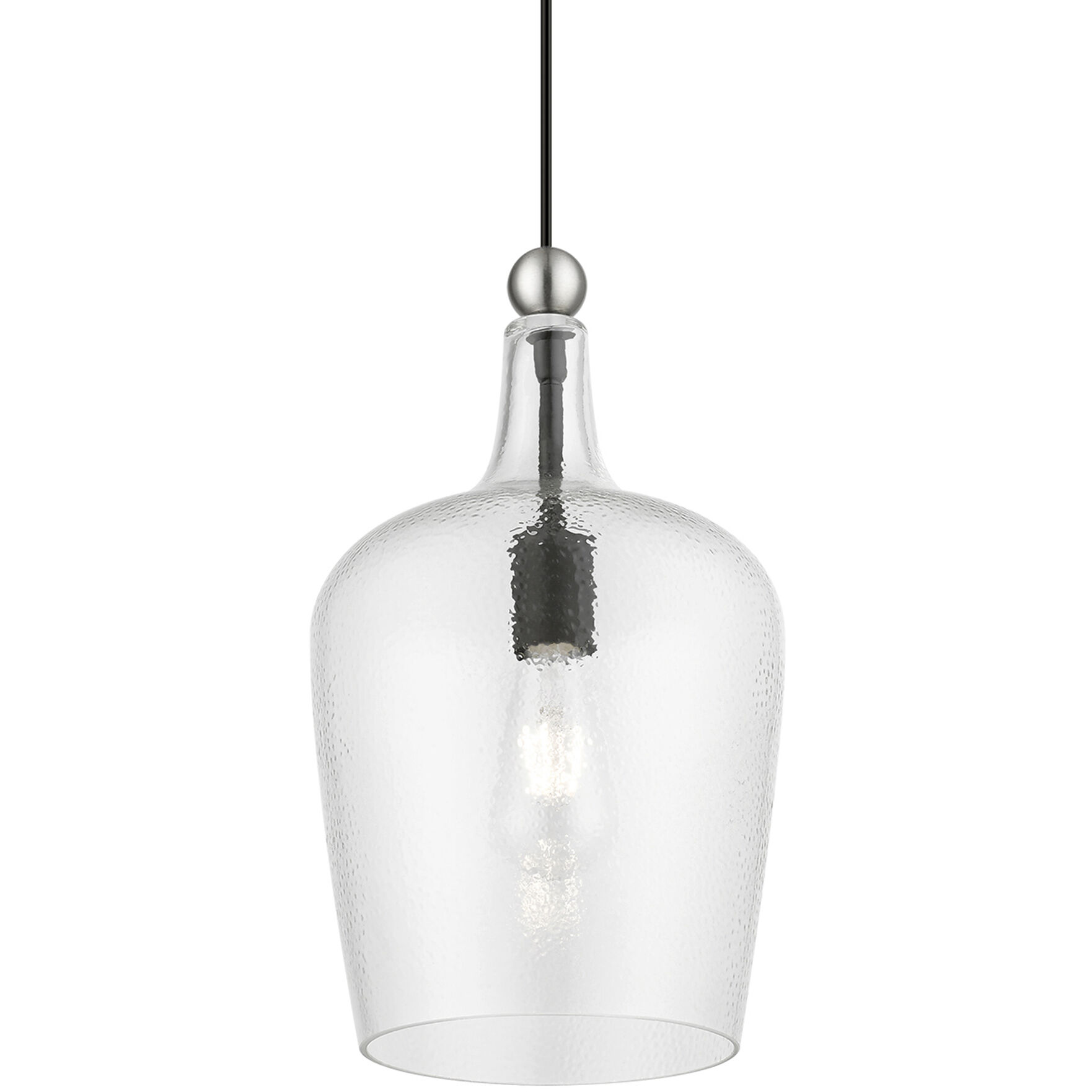 Avery 1 Light 9.25 inch Black with Brushed Nickel Accent Single Pendant Ceiling Light, Single