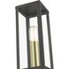 Gaffney 1 Light 15.5 inch Bronze with Antique Gold Finish Accents Outdoor Post Top Lantern