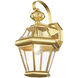 Georgetown 1 Light 15 inch Polished Brass Outdoor Wall Lantern