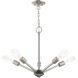Prague 5 Light 20 inch Brushed Nickel Chandelier Ceiling Light