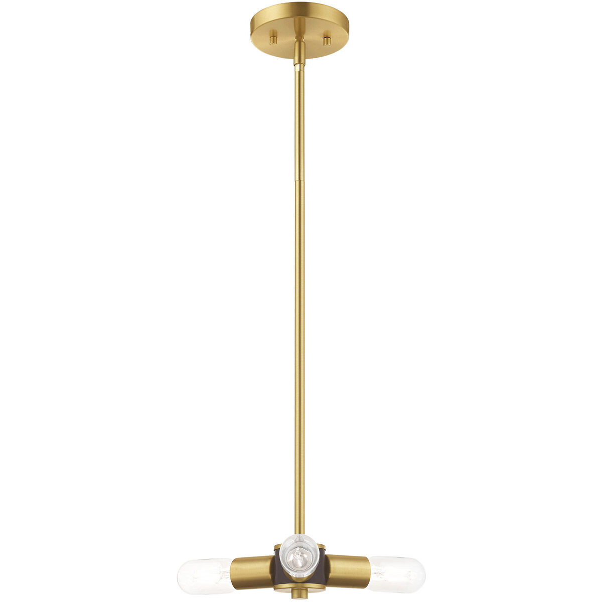 Copenhagen 3 Light 13 inch Satin Brass Mini Chandelier Ceiling Light