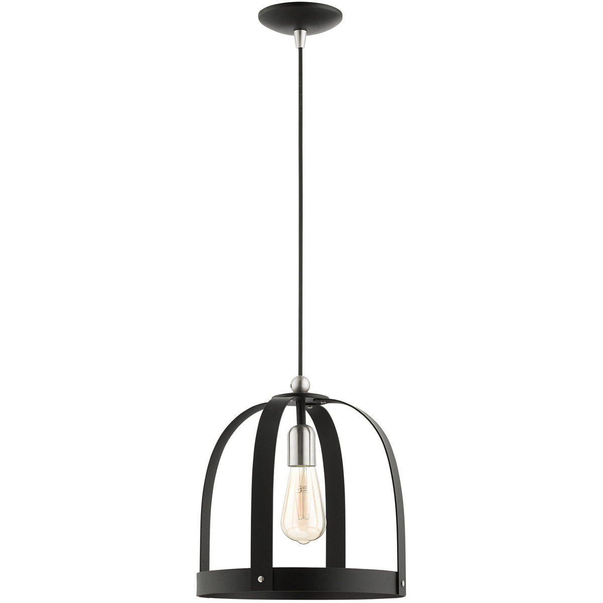 Stoneridge 1 Light 12 inch Textured Black Pendant Ceiling Light
