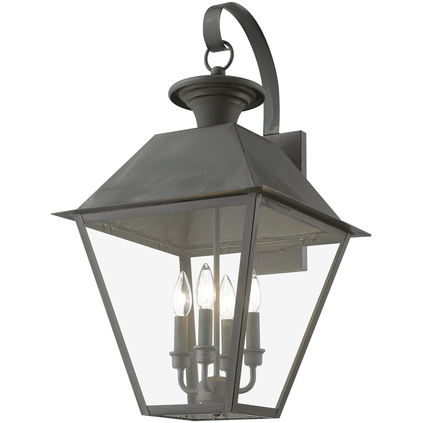 Wentworth 4 Light 28 inch Charcoal Outdoor Extra Wall Lantern, Extra Large