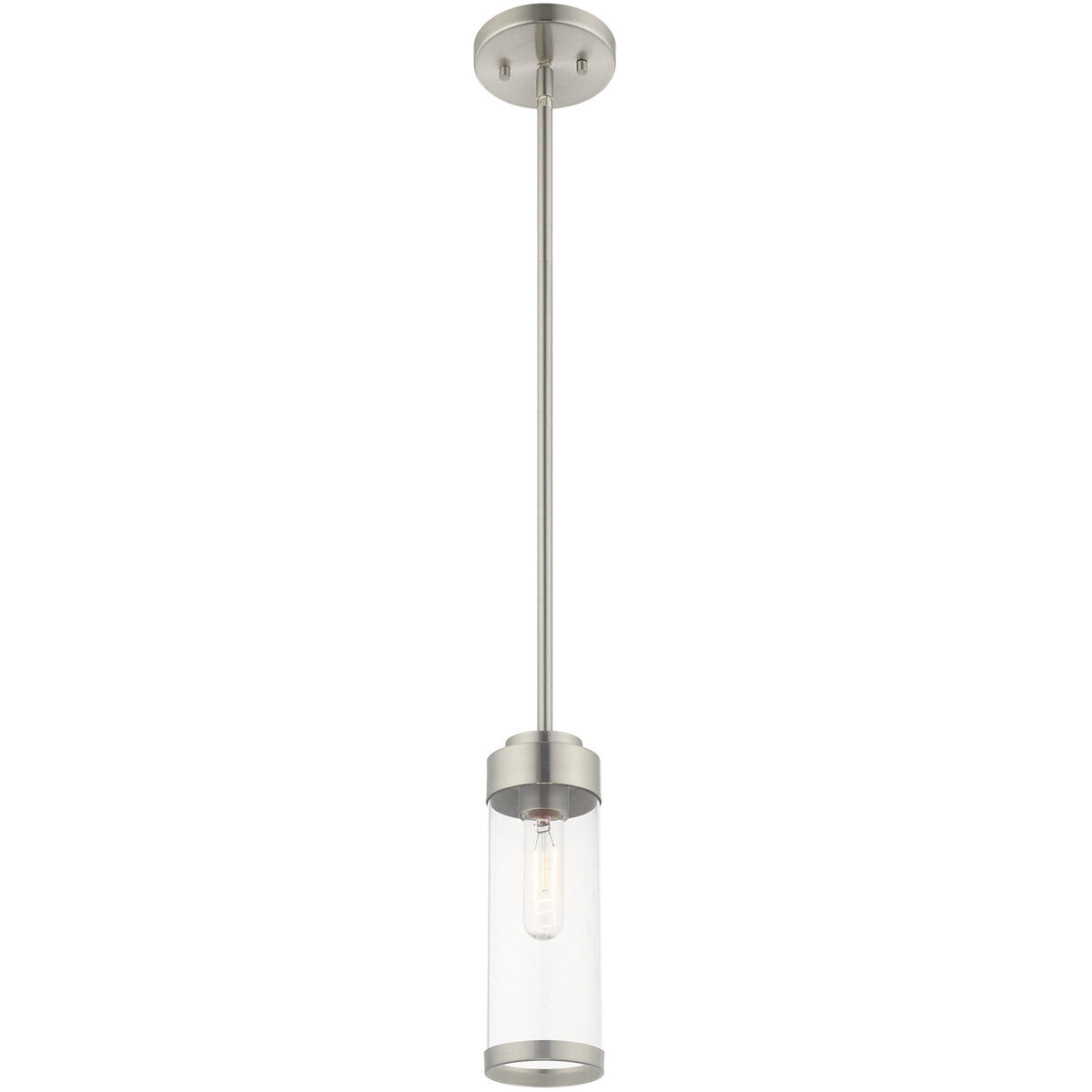 Hillcrest 1 Light 5.13 inch Brushed Nickel Mini Pendant Ceiling Light
