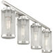 Industro 4 Light 36 inch Brushed Nickel Vanity Sconce Wall Light