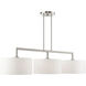 Meridian 3 Light 51 inch Brushed Nickel Linear Chandelier Ceiling Light
