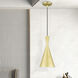 Waldorf 1 Light 7.25 inch Soft Gold with Polished Brass Accents Pendant Ceiling Light