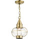 Newburyport 1 Light 9 inch Antique Brass Outdoor Pendant Lantern