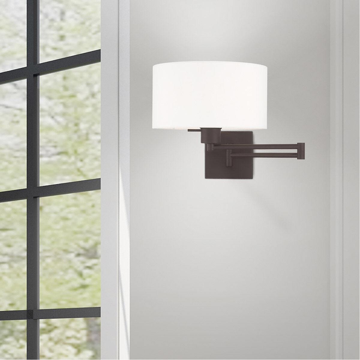 Allison 24 inch 100.00 watt Bronze Swing Arm Wall Lamp Wall Light