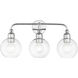 Downtown 3 Light 24 inch Polished Chrome Vanity Sconce Wall Light, Sphere