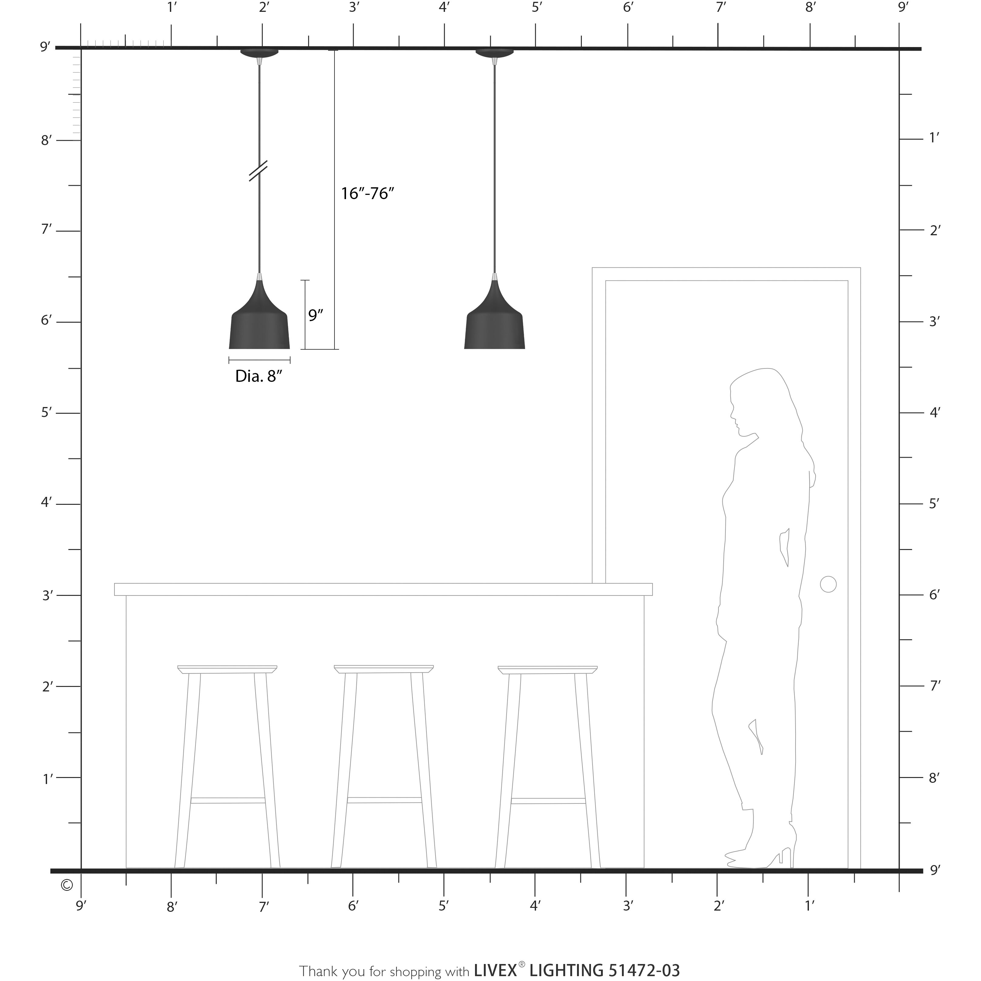 Bolita 8 inch White with Brushed Nickel Accents Pendant Ceiling Light
