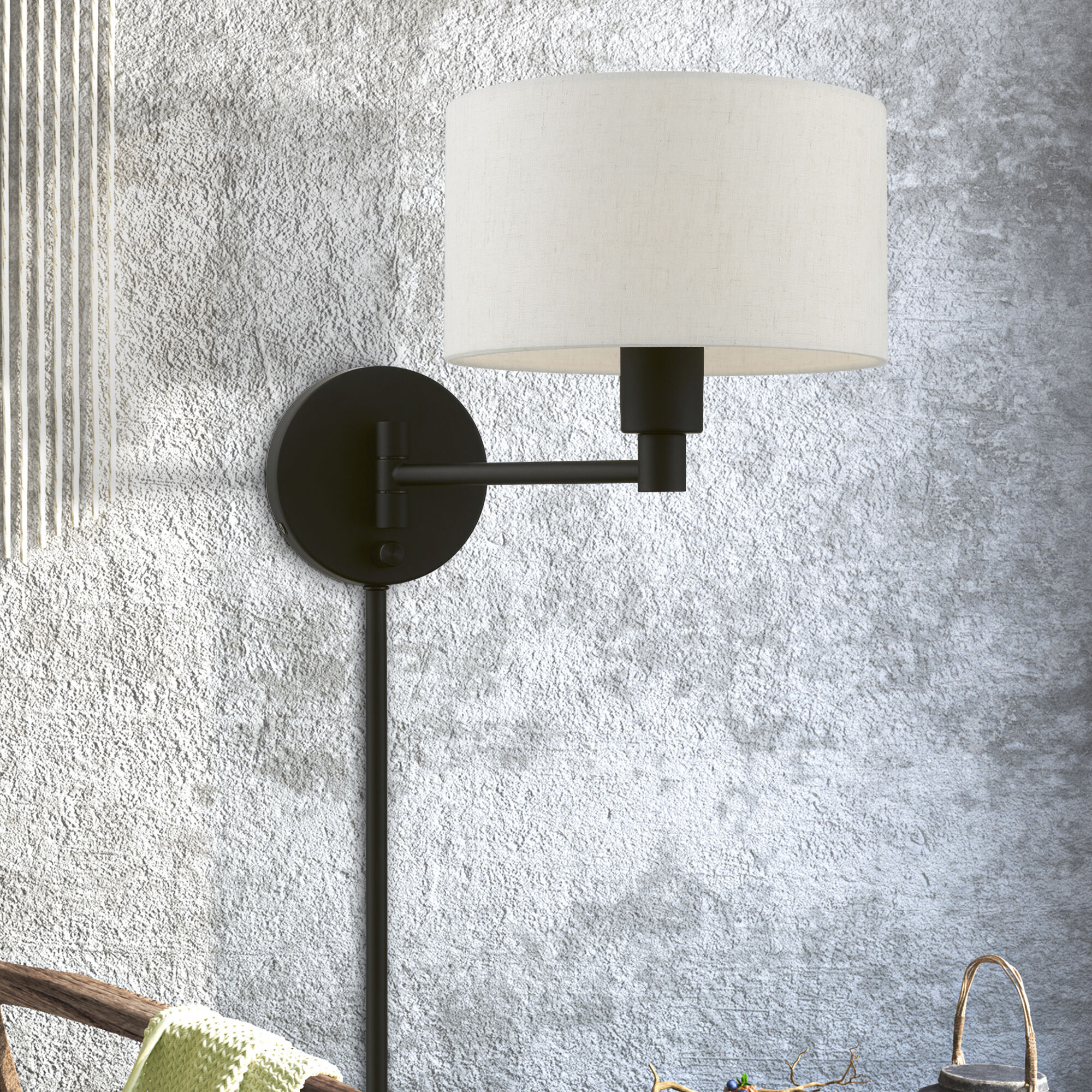 Allison 15 inch 60.00 watt Black Swing Arm Wall Lamp Wall Light