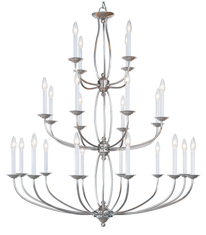 Home Basics 24 Light 42 inch Brushed Nickel Chandelier Ceiling Light