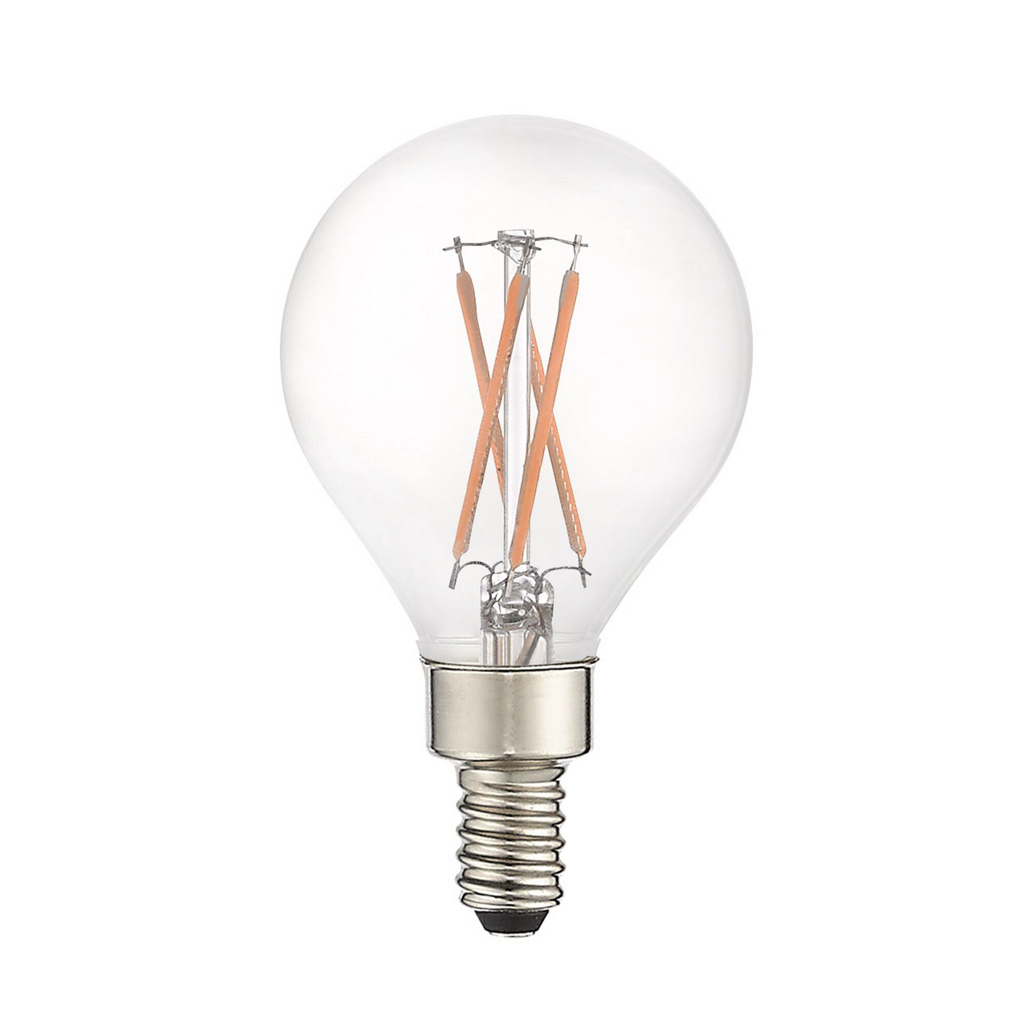 Allison LED G16.5 Globe E12 Candelabra Base 4.50 watt 3000K Filament LED Bulbs, Pack of 60