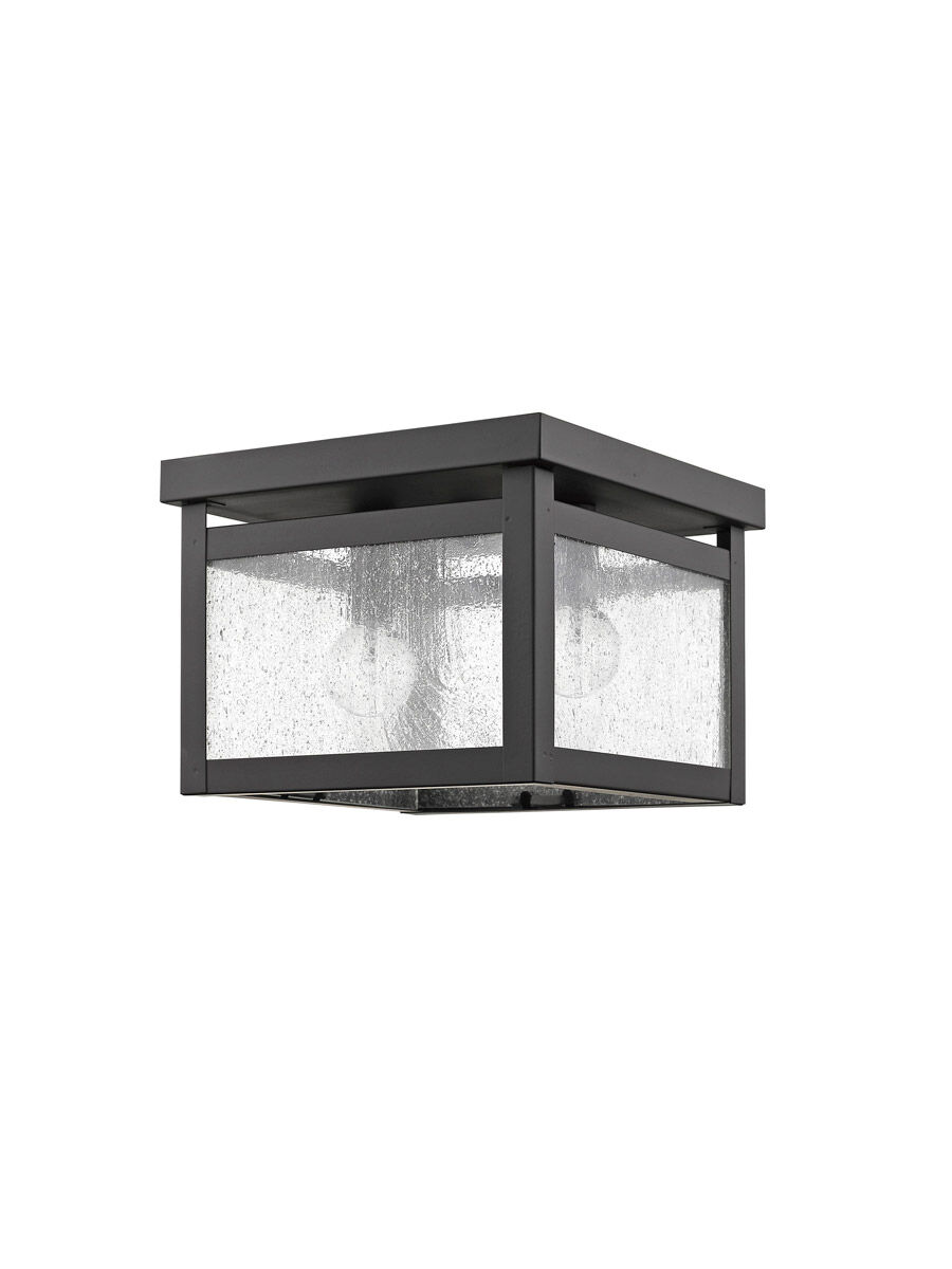 Milford 2 Light 8 inch Bronze Flush Mount Ceiling Light