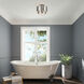 Zolana 2 Light 12 inch Brushed Nickel Semi Flush Mount Ceiling Light, Medium